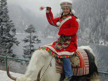 用藏饰征服欧洲的女留学生赵雪(图片来源:资料图) 用藏饰征服欧洲的女留学生赵雪(图片来源:资料图)